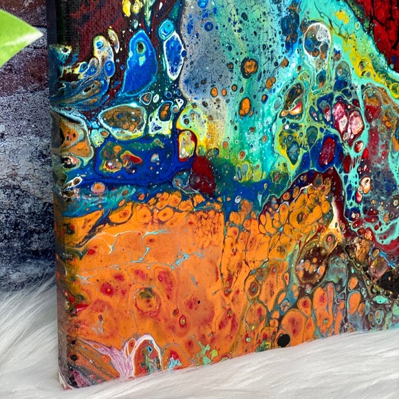 Acrylic pouring painting on canvas - Picture 2 of 2